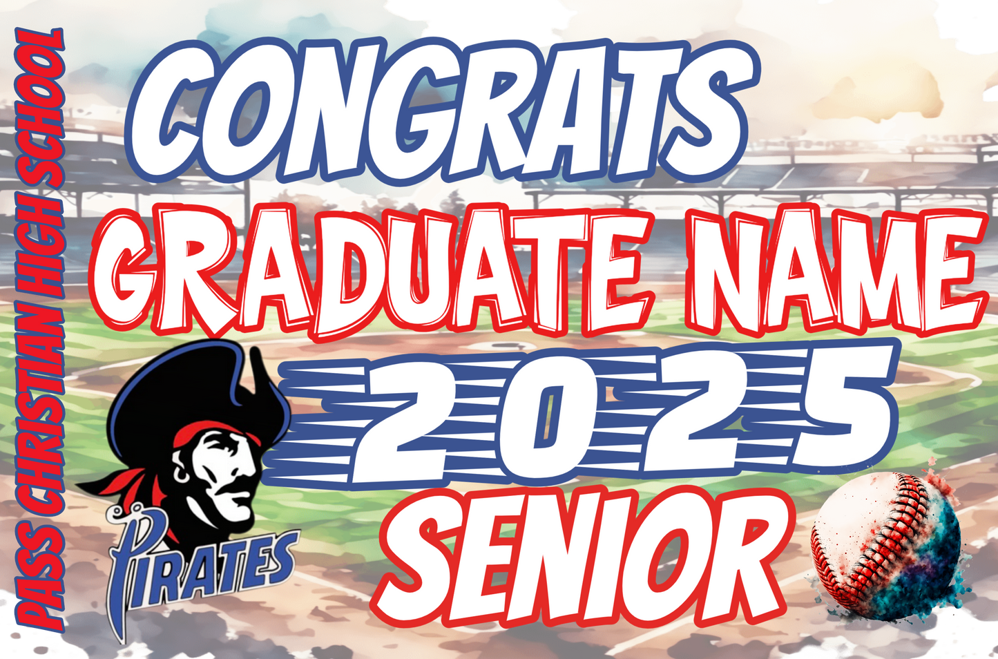 Graduation Yard Sign-Sports Designs